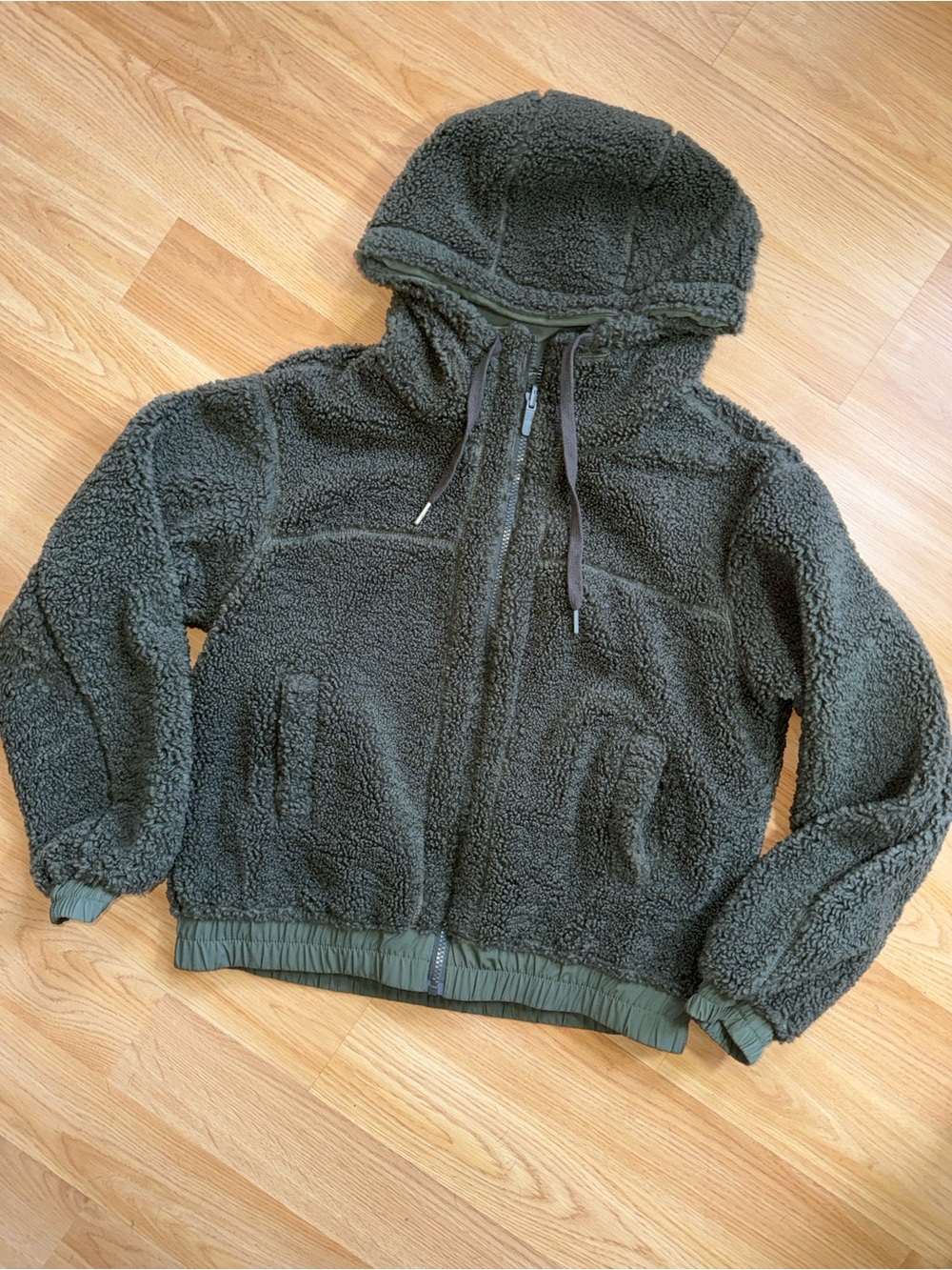 Lululemon Reversible Jacket Olive Green Sherpa Small - Picture 4 of 12